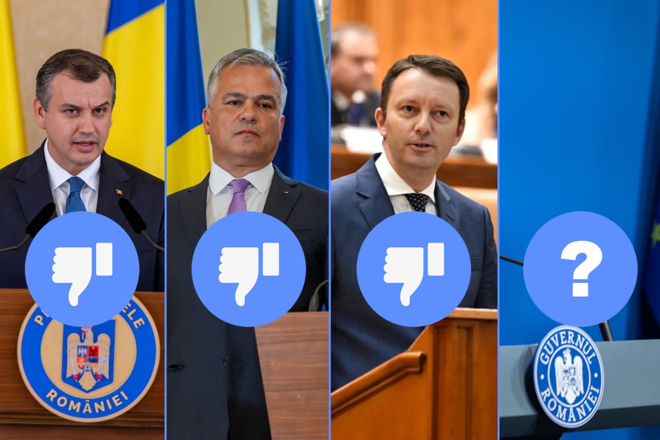 Eugen Tomac, Adrian Veștea és Siegfried Mureșan: egyiküknek sem sikerült megszereznie kormányalakításra a parlamenti többséget. Montázs: Székelyhon 