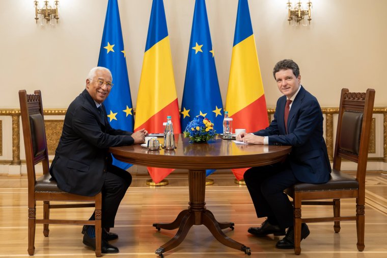 Az Európai Tanács elnökét fogadta Nicușor Dan a Cotroceni-palotában