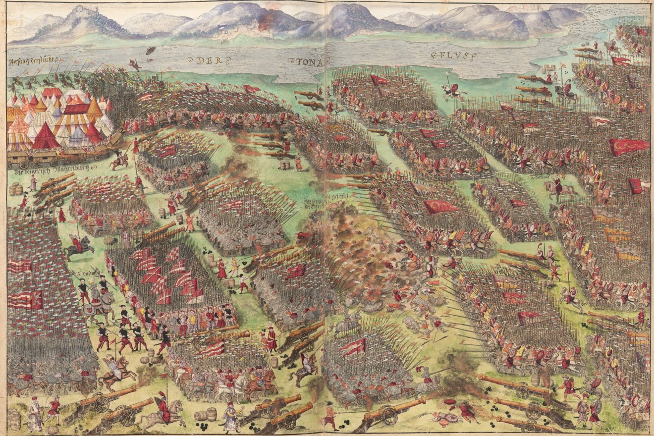 Johann Schreier miniatúrája a mohácsi csatáról (1555)