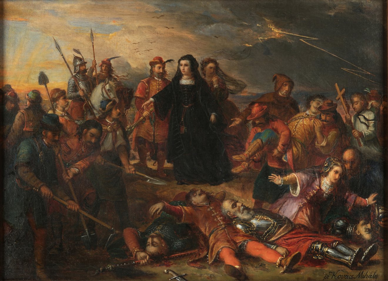 Kovács Mihály: Mohácsi temetés (1853)