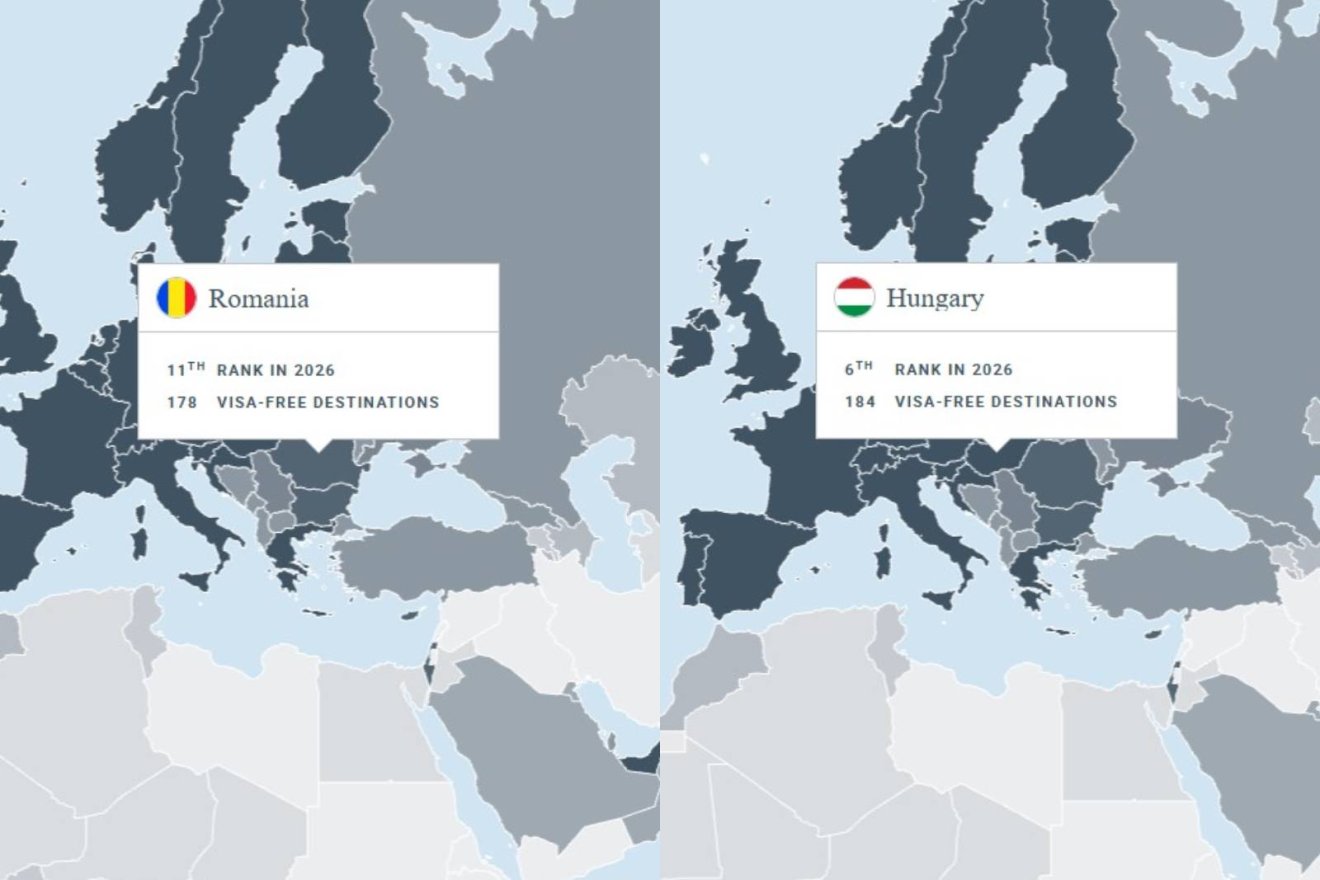 A román és a magyar útlevél „erőssége” a Henley Passport Index júliusi adatai szerint • Fotó: Henleyglobal.com