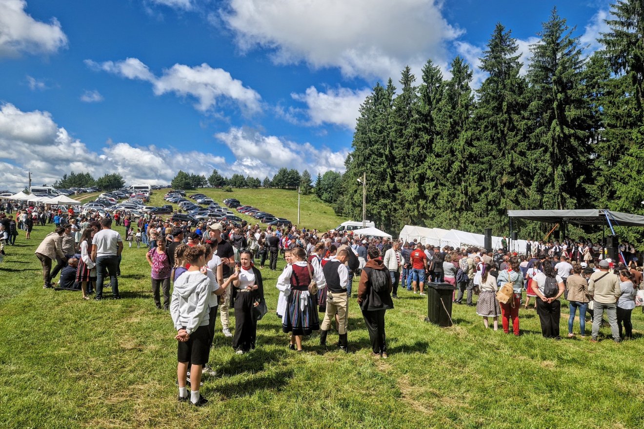 Több mint negyven tánccsoport tette tiszteletét a jubileumi találkozón, az aradiak például vonattal érkeztek