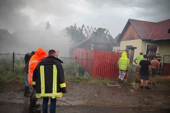 Villámcsapás miatt égett le egy csűr Homoródszentpálon