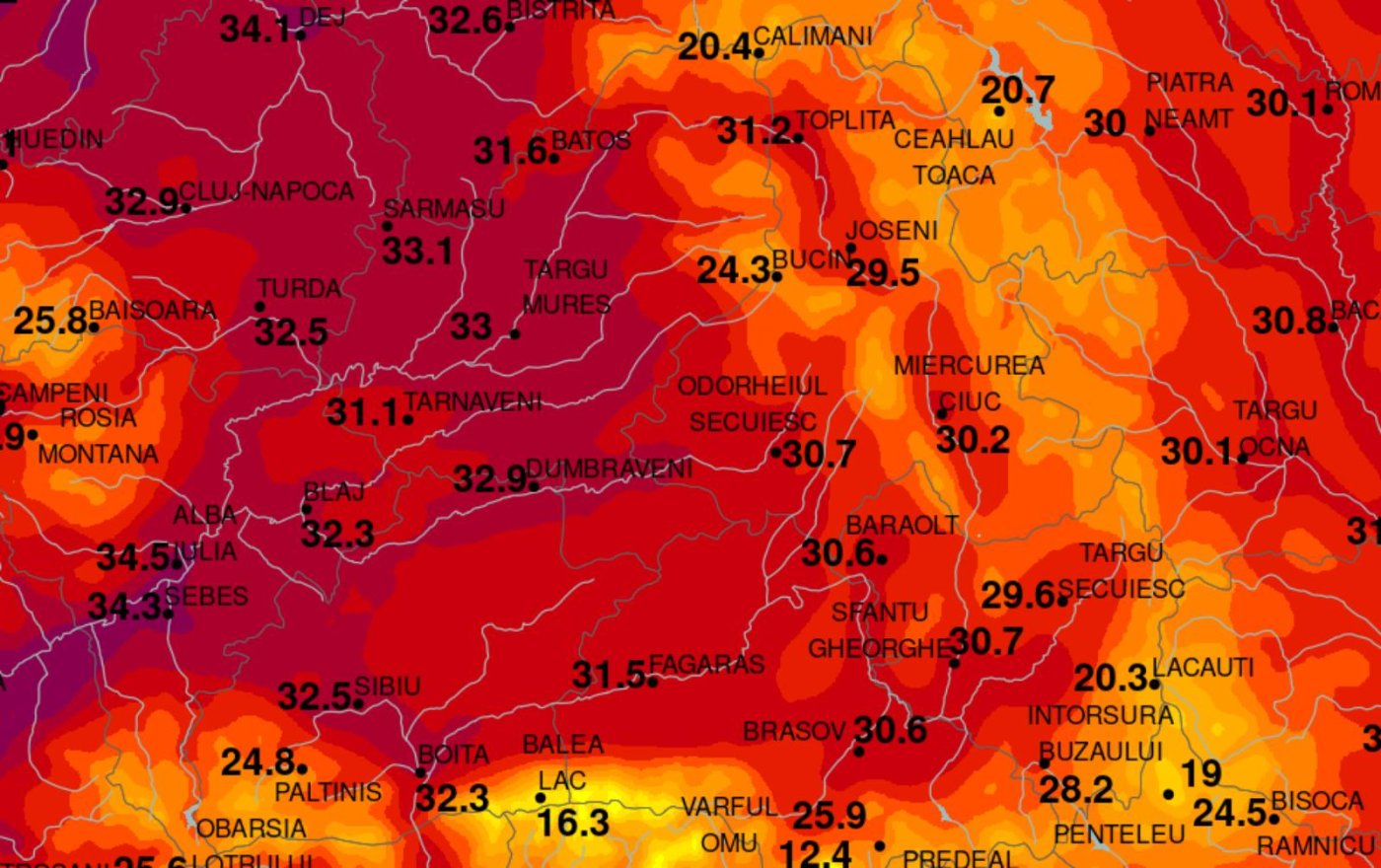 30 Celsius-fok fölé emelkedett a hőmérséklet Székelyföldön is