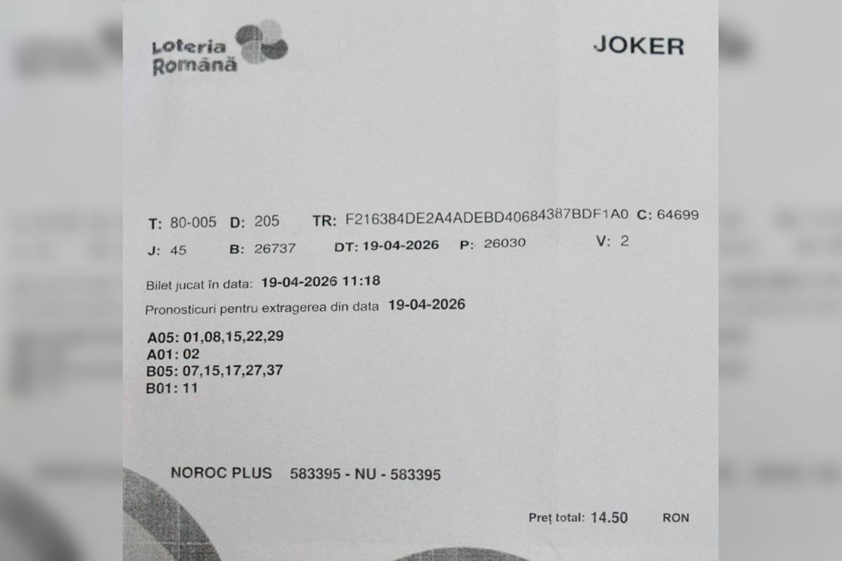 A nyertes elmondása szerint a számok, amelyeket megjátszott, nem bírnak személyes jelentéssel &bullet;  Fotó: Román Lottótársaság Facebook-oldala