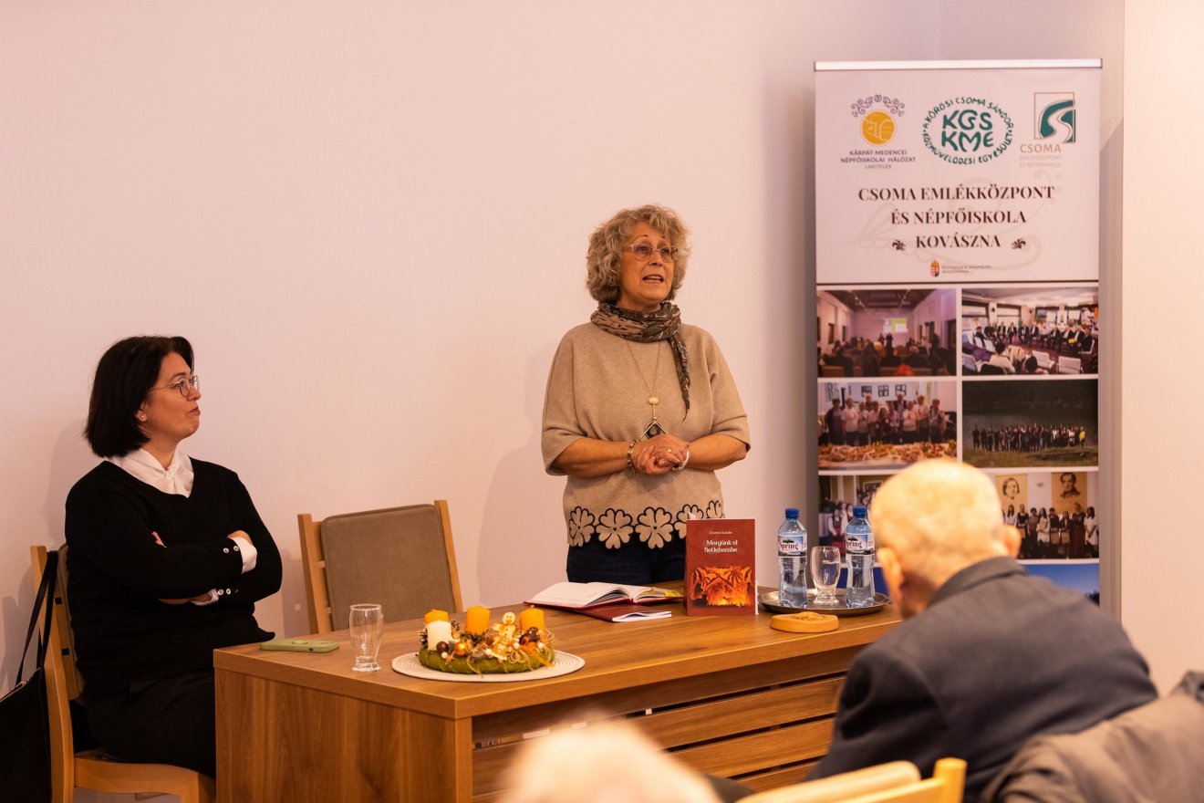 Ferencz Éva egy tavaly decemberi könyvbemutatón