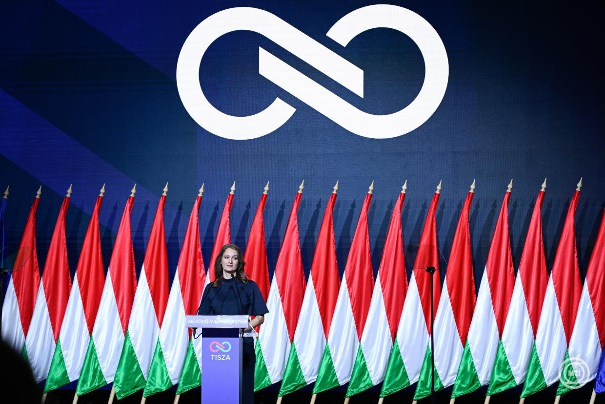 Forsthoffer Ágnes, a Tisza Párt alelnöke &bullet;  Fotó: Koszticsák Szilárd/MTI