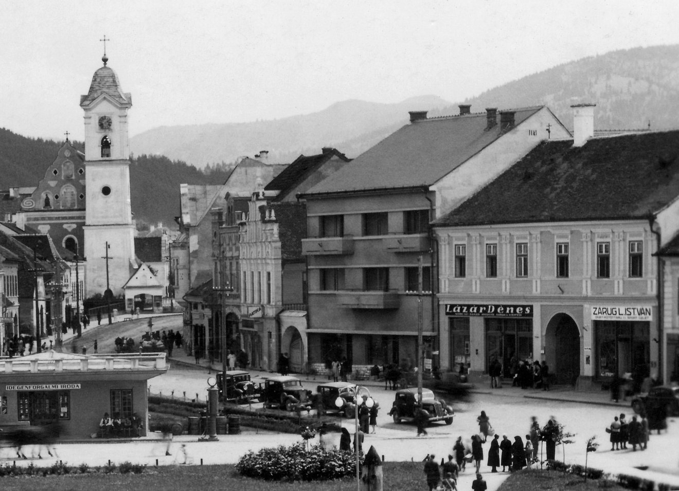 Gyergyószentmiklós főtere 1940-ben
