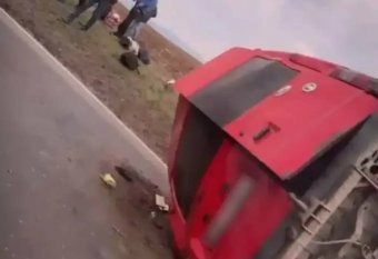 Látványos volt a baleset, de szerencsére nem voltak súlyosak a következmények