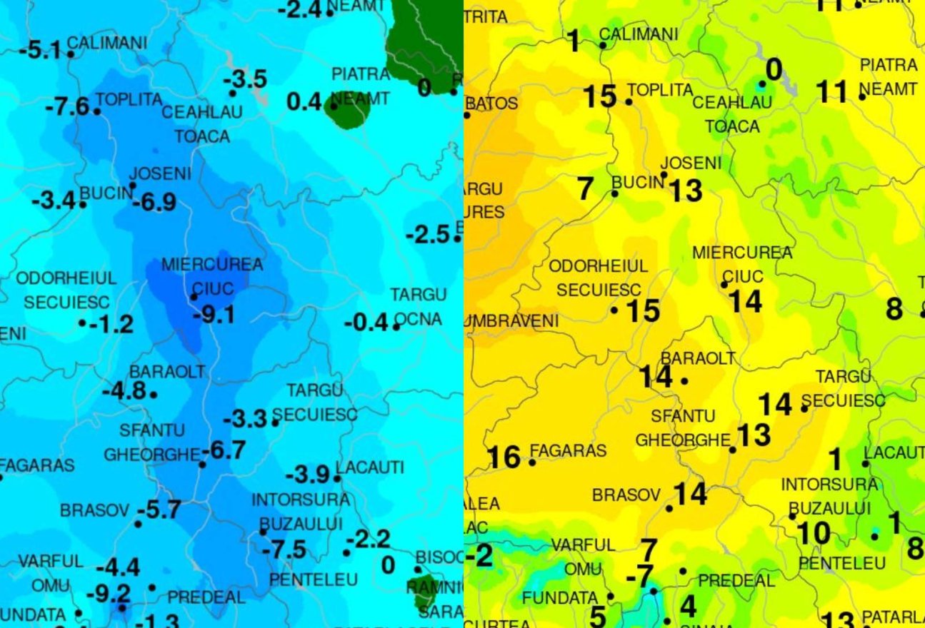 Két évszak egyetlen nap alatt Csíkszeredában?