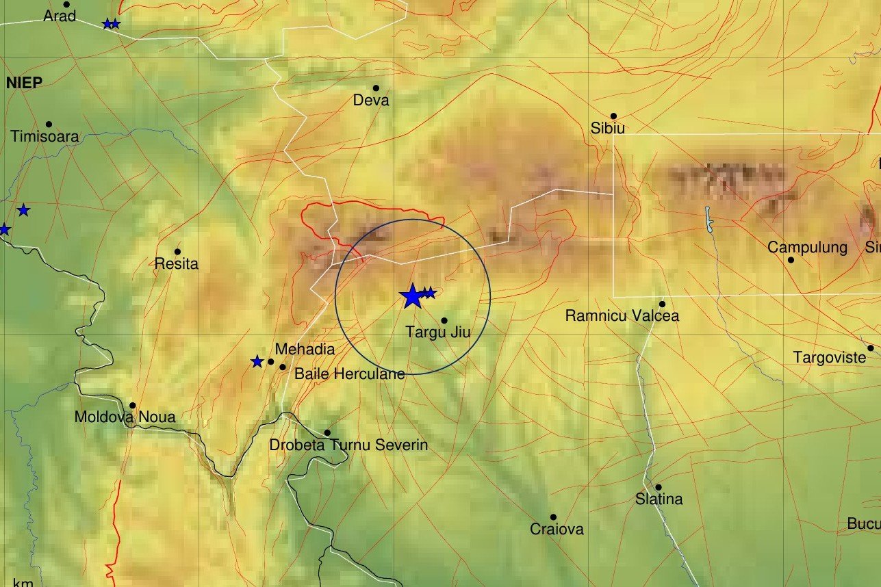 A vasárnap esti földrengés helyszíne &bullet;  Fotó: Országos Földfizikai Intézet