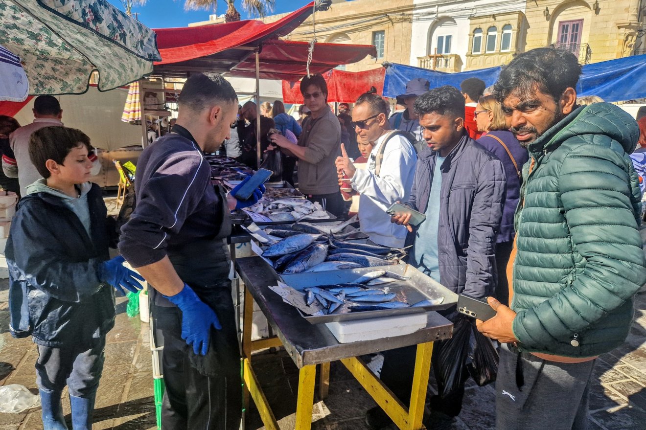 Marsaxlokkon minden nap van halpiac, de a vasárnapi a leghíresebb