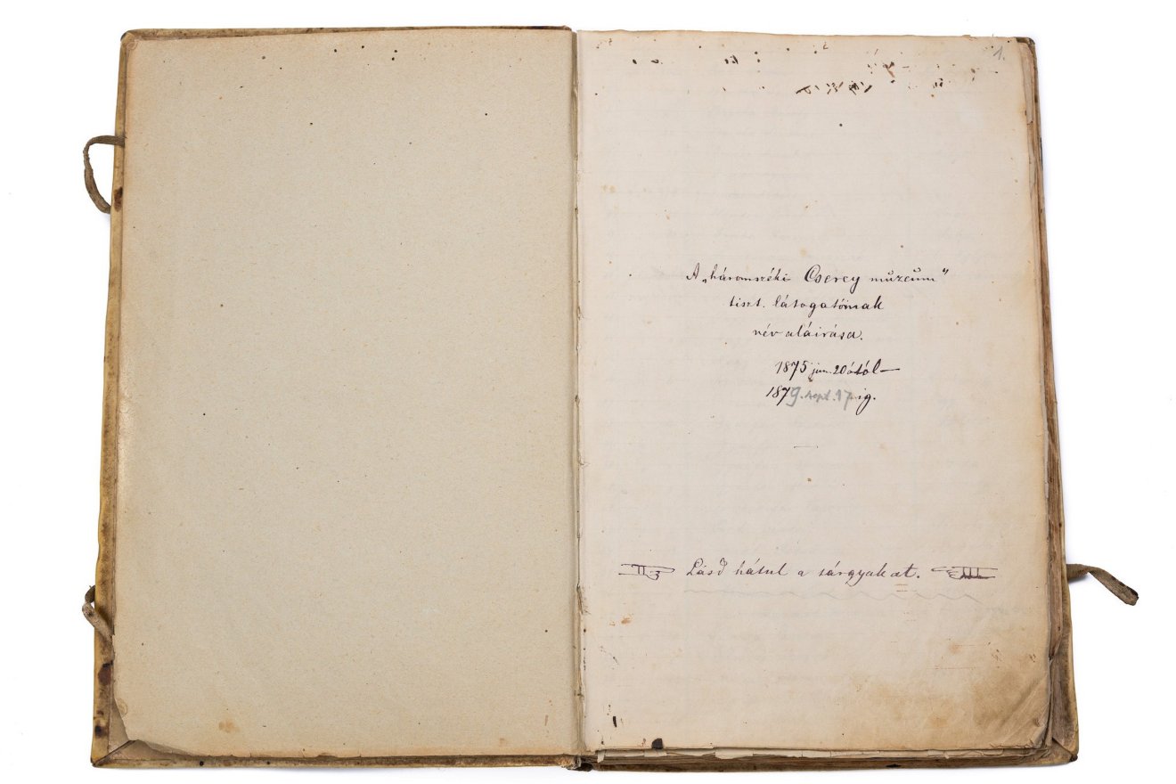 A Székely Nemzeti Múzeum első vendégkönyve