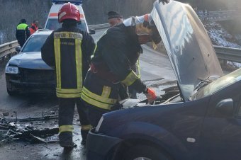 Baleset történt Csíkszereda és Szentegyháza között, egy ember megsérült