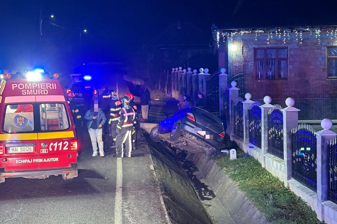 Baleset Nyárádmagyaróson &bullet;  Fotó: Maros megyei tűzoltóság