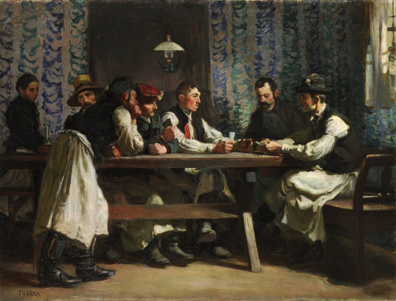 Kártyázók (1904). Az ördög bibliája minden társadalmi rétegből szedte áldozatait