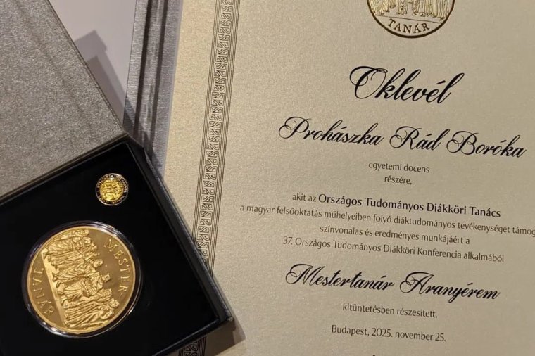 A legmagasabb szinteken is elismerték Prohászka-Rád Boróka oktatói munkáját