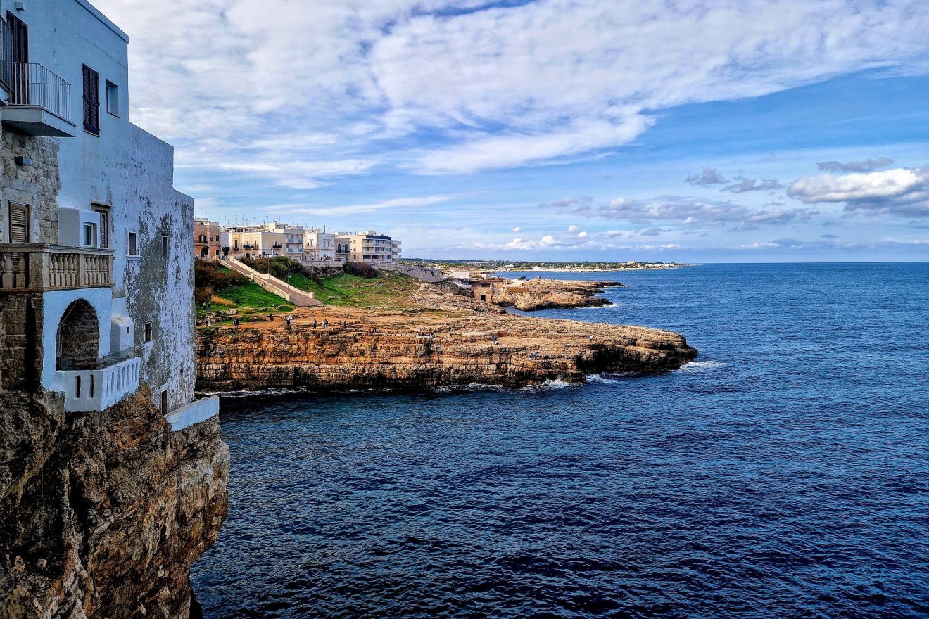 Polignano a Marenak számos kilátópontja van, ahonnan nemcsak a tengert csodálhatjuk