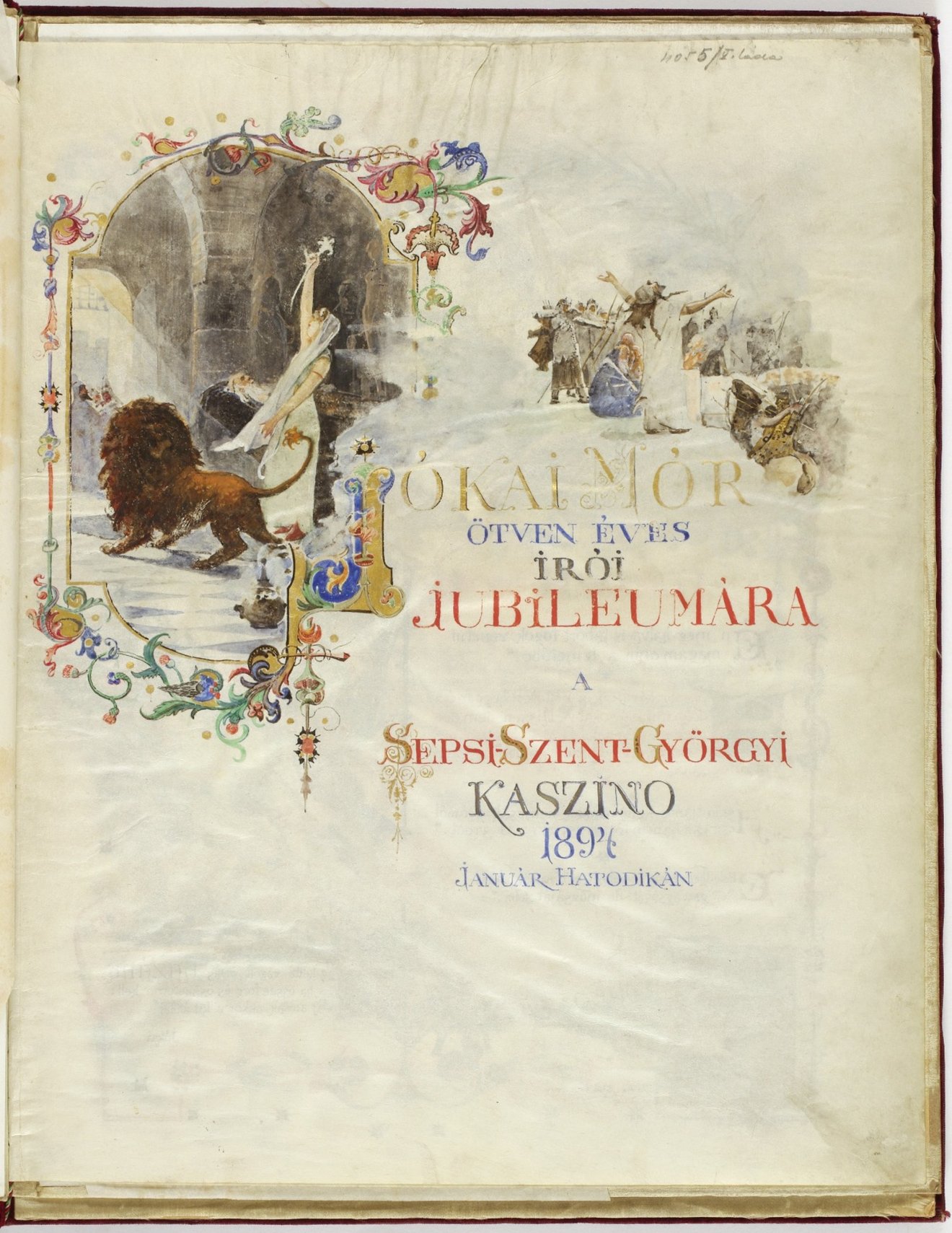A Jókai-emlékalbum első lapja
