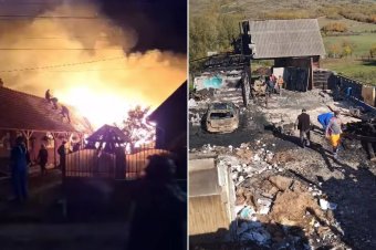 A fülénél fogva mentették ki a visító malacot – videón a zágoni pusztító tűz