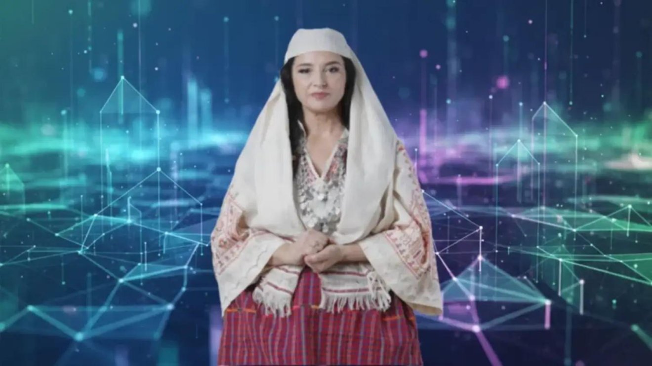 Diella az avatarján egy népviseletbe öltözött fiatal nőként jelenik meg •  Fotó: Albánia kormánya