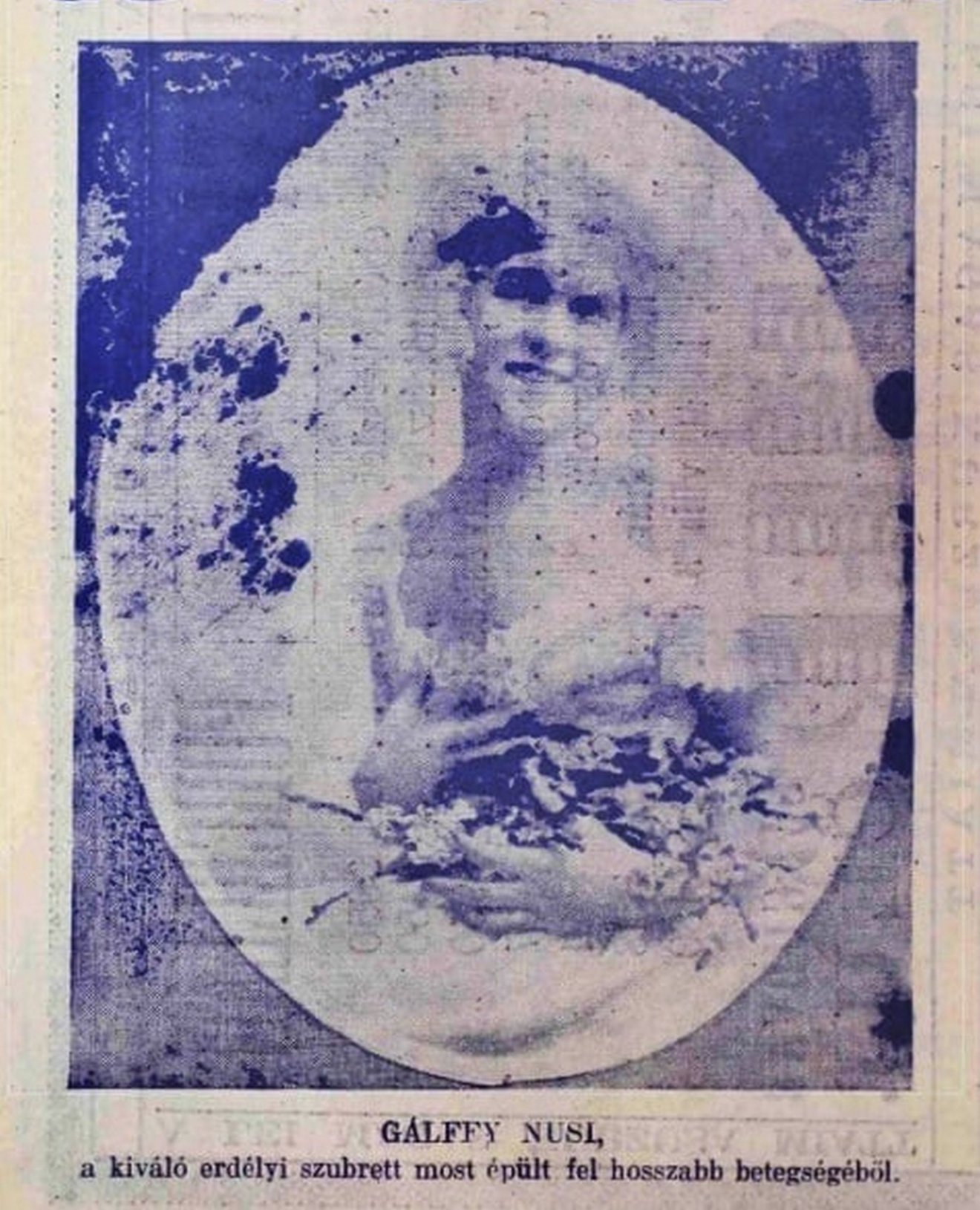 Gálffy Nusi a Színház és Társaság címoldalán