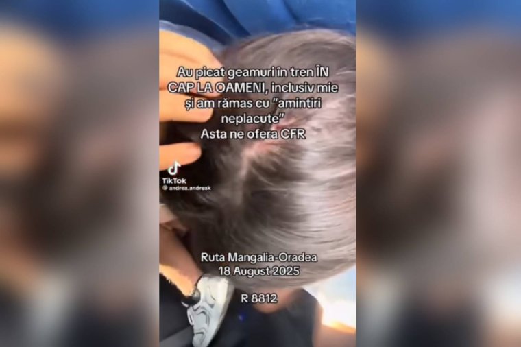 Megmutatta a fején keletkezett sérülést az utas, miután rázuhant az egyik vagon ablaka – videóval