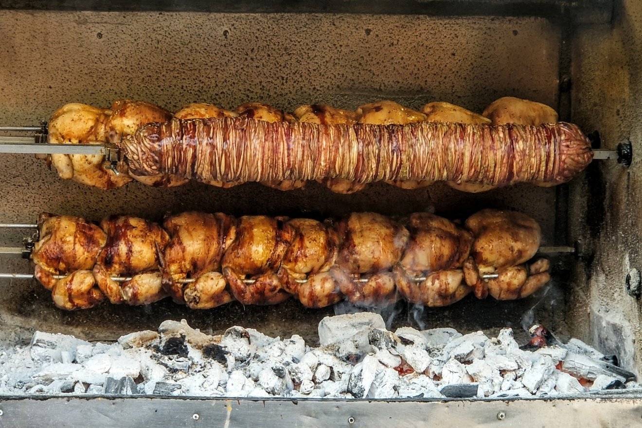 Grillcsirkék szén felett