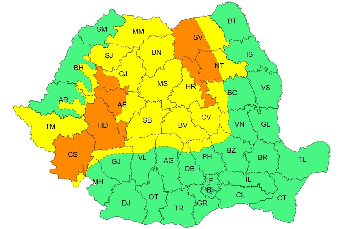 Hargita, Kovászna és Maros megyét is érintik a viharriasztások •  Fotó: Országos Meteorológiai Szolgálat