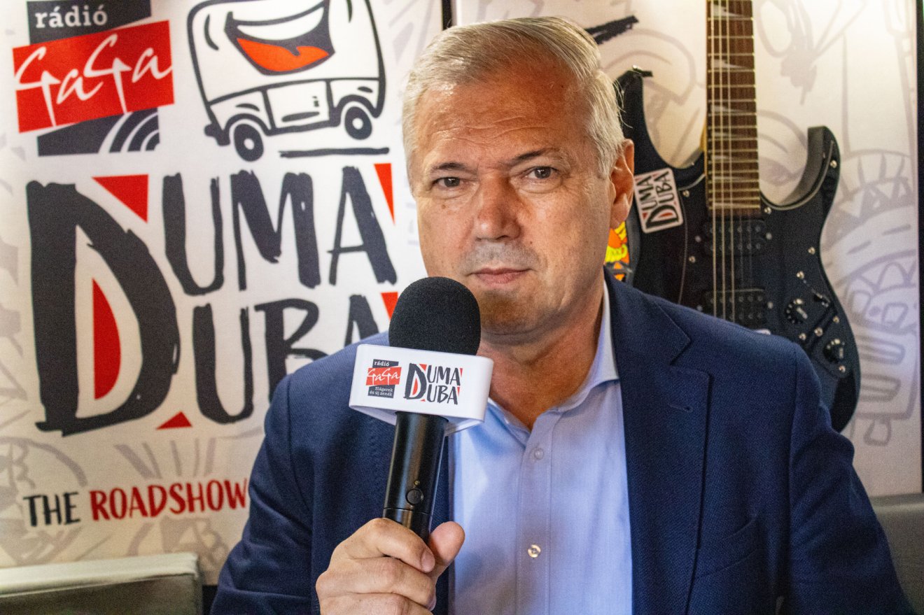 Péter Ferenc a zárónapon tette tiszteletét a Rádió GaGa kihelyezett munkapontján •  Fotó: Fehér Csongor