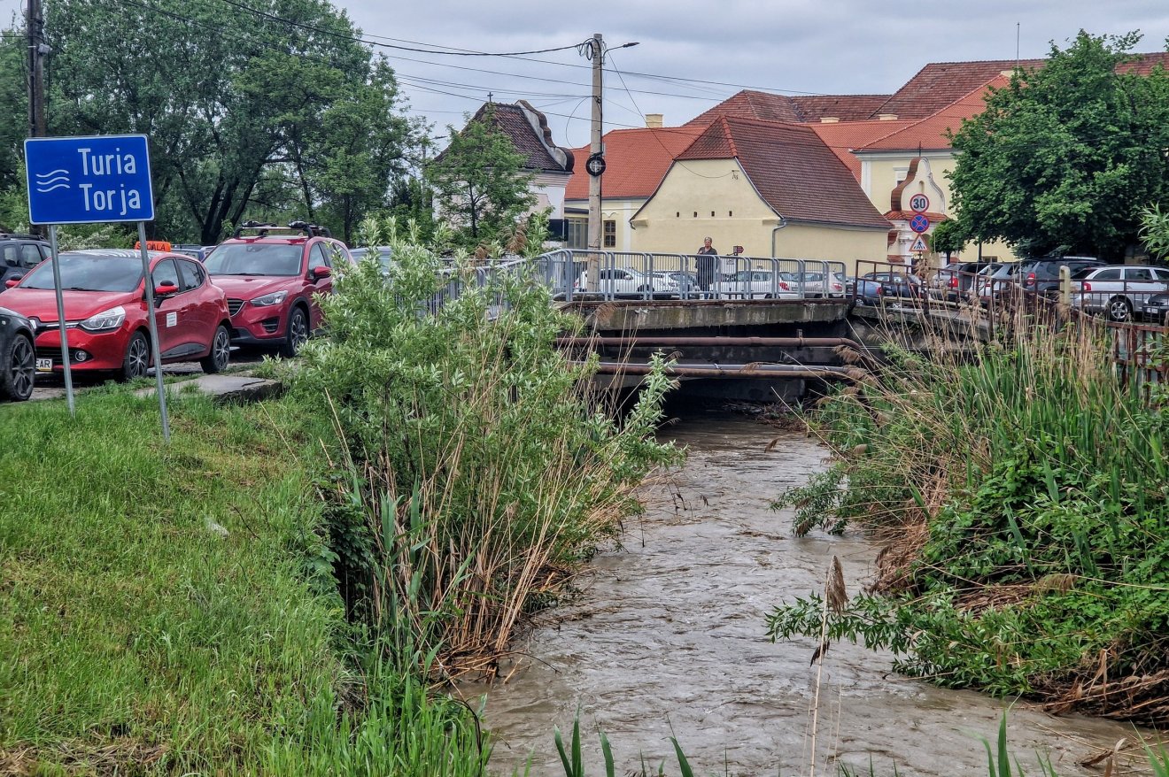Kézdivásárhelyen a Torja pataka egyelőre elfér a medrében