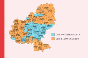 Jócskán megszorongatta Simion Antonescut Maros megyében