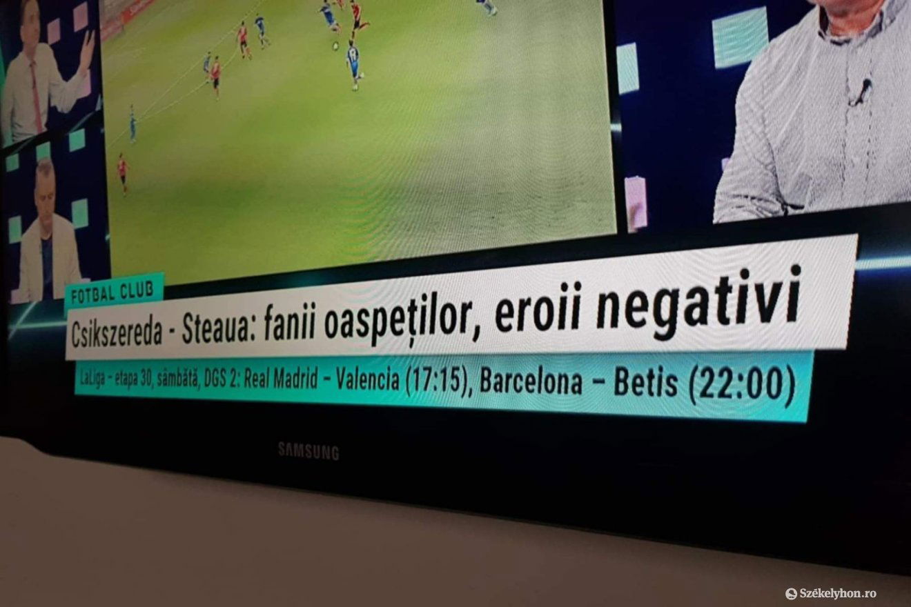 A Digi Sport tévécsatorna mérkőzés utáni kiértékelője. Nulla-nulla után szerintük is ezt volt érdemes kiemelni •  Fotó: Székelyhon