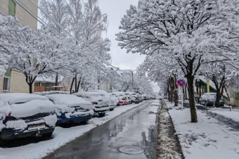 A havazás miatt elhalasztják két csíkszeredai utca takarítását