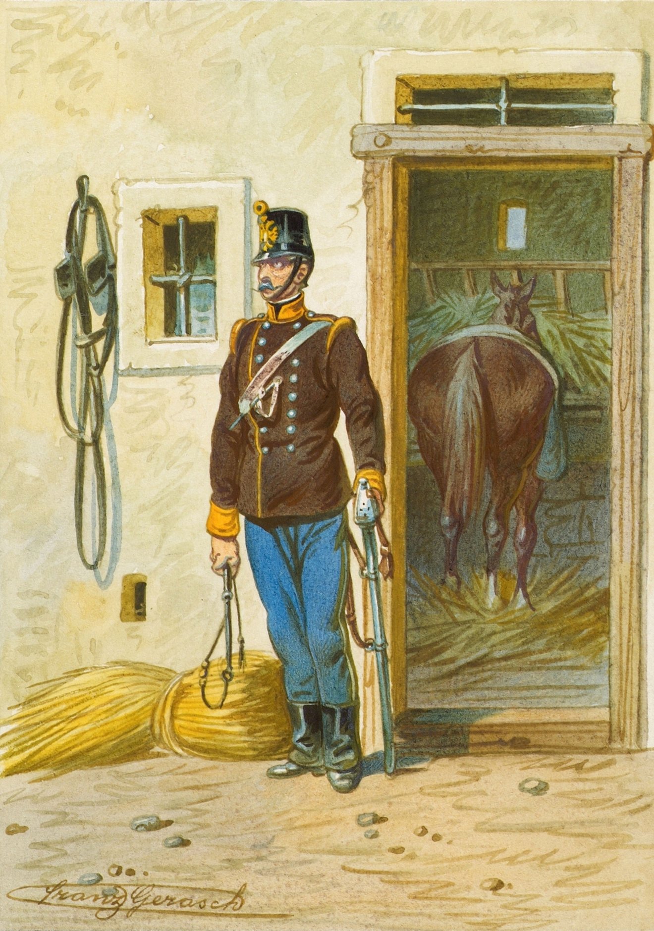 Székely határőr •  Fotó: Franz Gerasch (1826–1906) grafikája