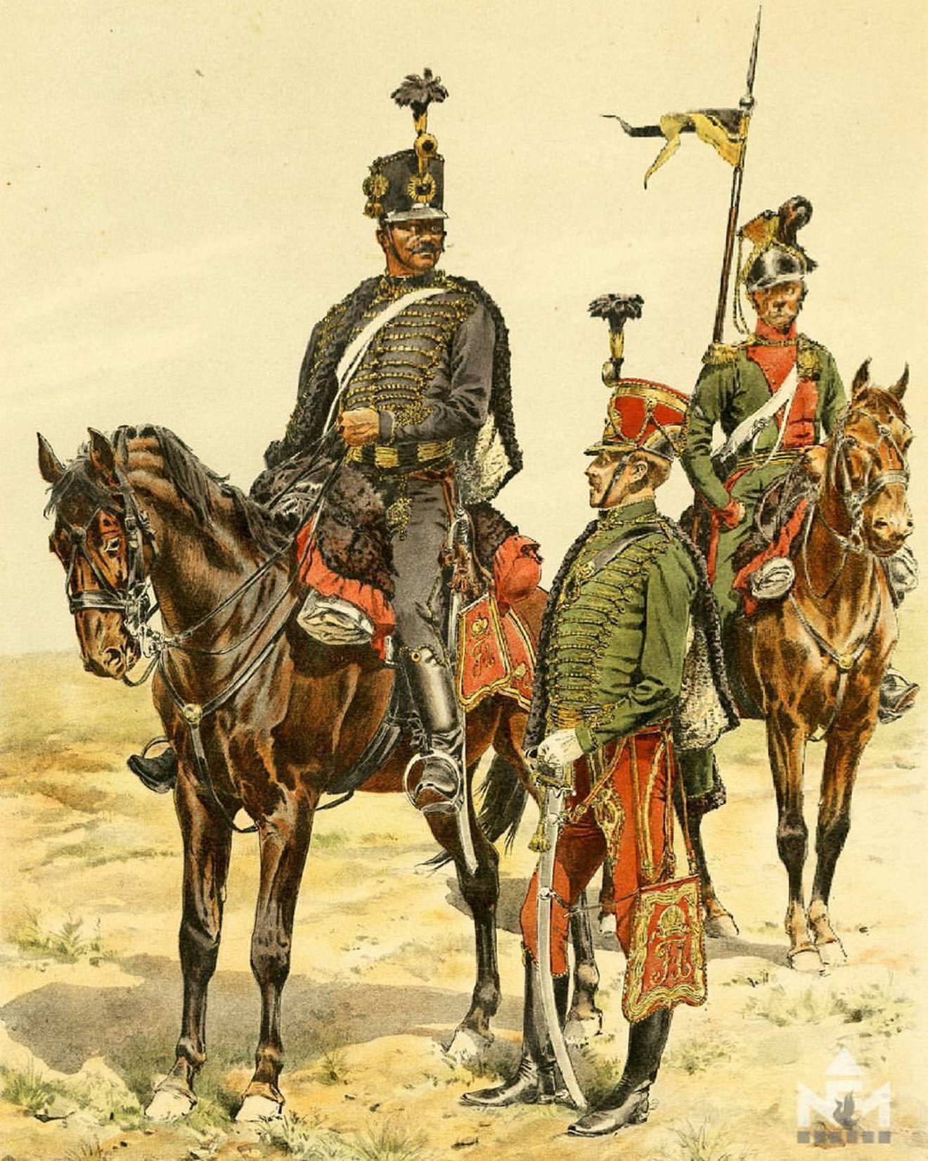 Rudolf Otto von Ottenfeld: Huszárok 1848-ban (1856)