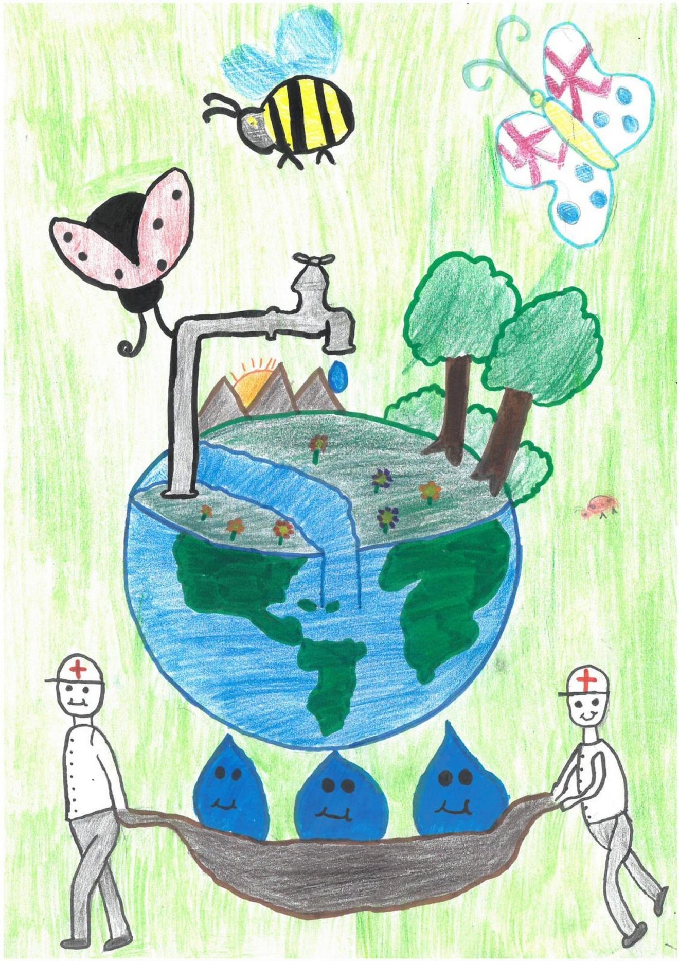 A 2. díjas alkotás a bácsteleki iskola összevont (V–VII–VIII.) osztályának munkája •  Fotó: Közüzemek Rt.