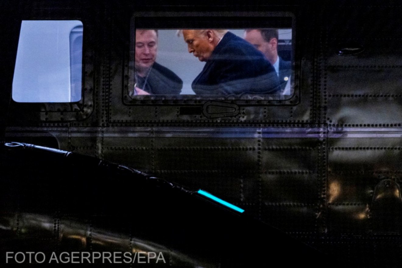 Călin Georgescu támogatója, Elon Musk Donald Trump társaságában