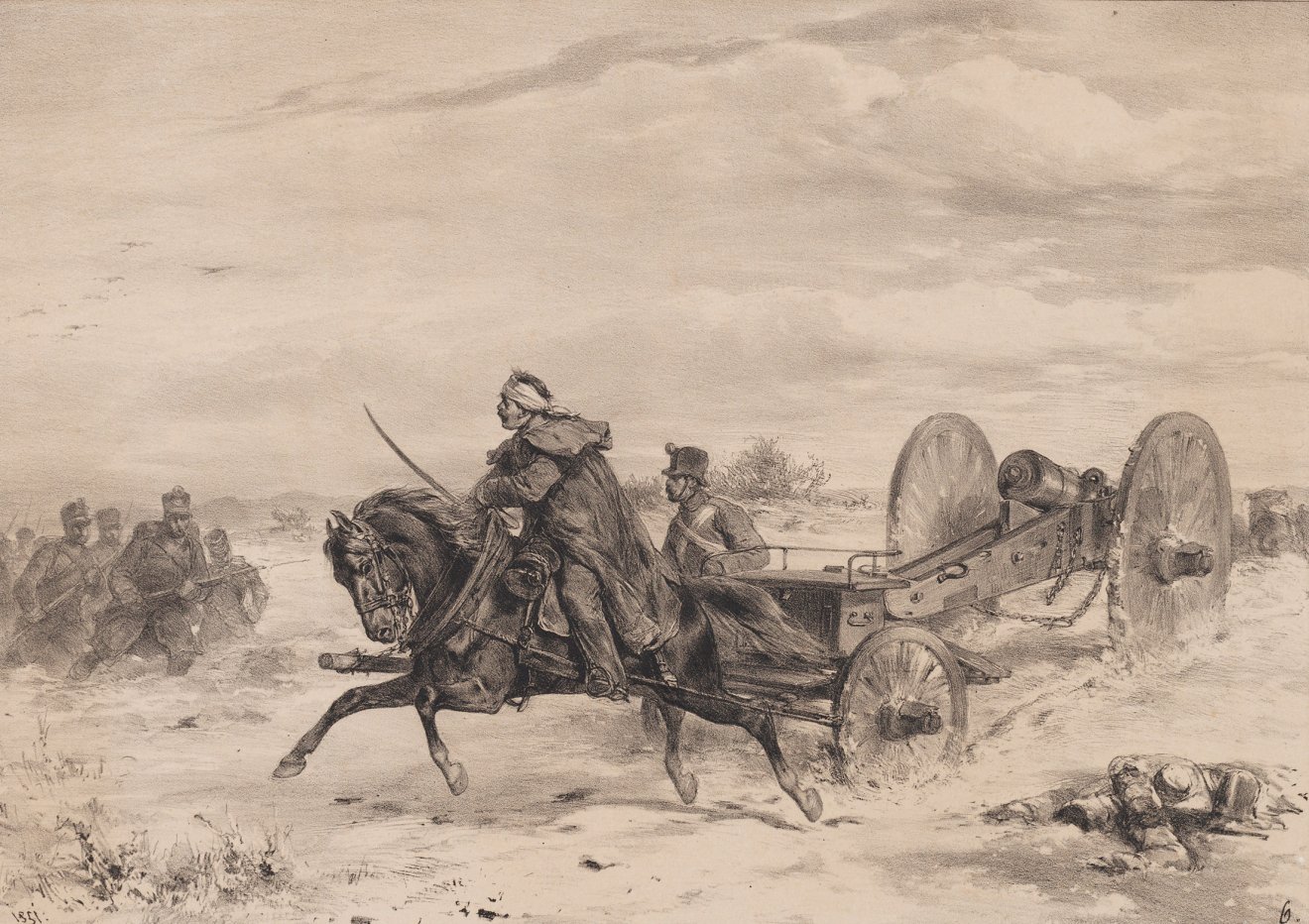 August von Pettenkofen: A vízaknai csata (1851)