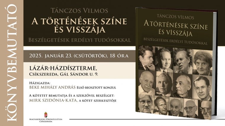 Tánczos Vilmos tart előadást Csíkszeredában