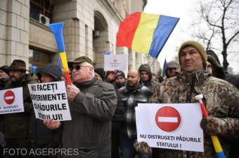 Nem tetszik az erdészeknek, hogy Fechet kiteregette a „szemérmetlen prémiumokat”, Bukarestben tüntettek