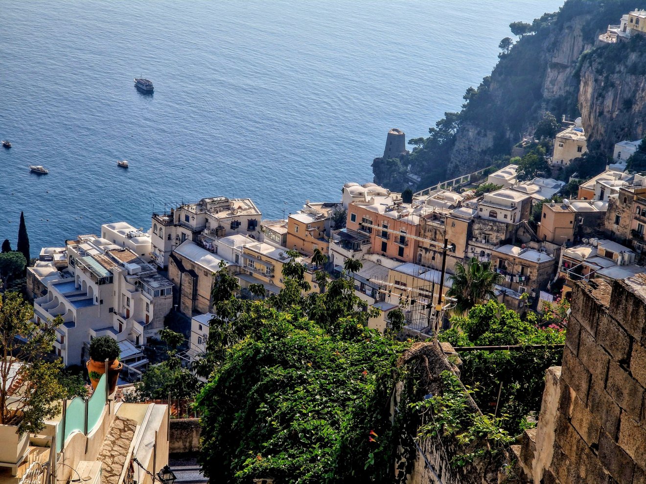 Positano fentről nézve