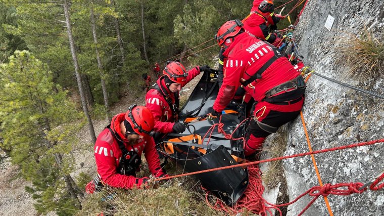 Közös mentési gyakorlatot tartottak Hargita és Neamț megye hegyimentői
