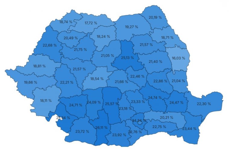 Hargita megye az élbolyban – a déli megyék szintjén a szavazási kedv