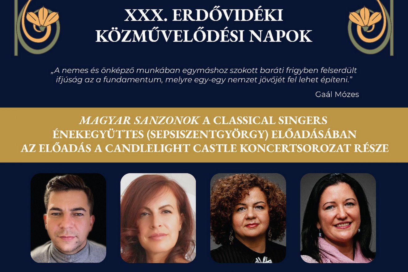 A Classical Singers énekegyüttes magyarsanzon-válogatással örvendezteti meg a nagyérdeműt •  Fotó: GAÁL MÓZES KÖZMŰVELŐDÉSI EGYESÜLET