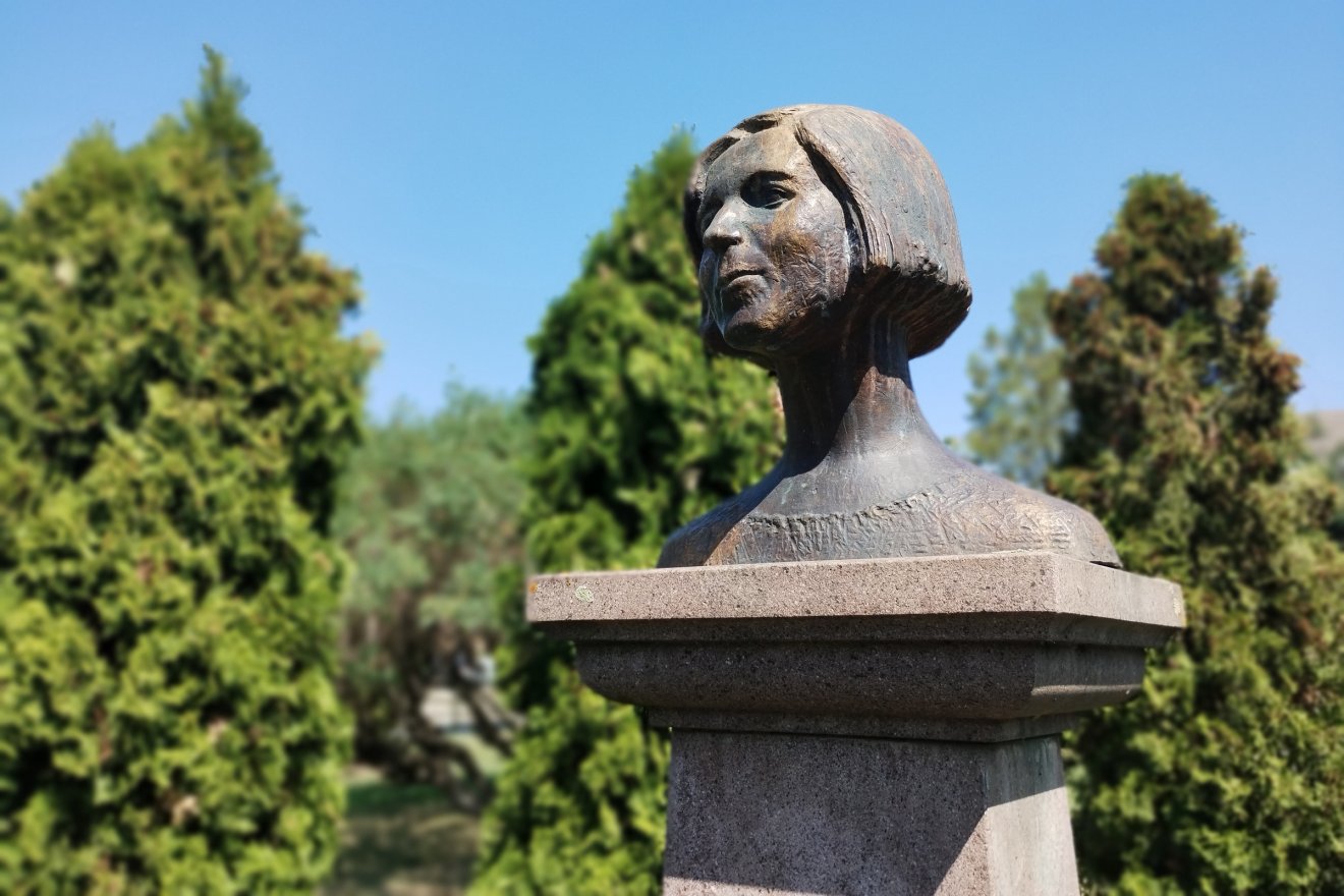 Ignácz Rózsa szobra a központi parkban •  Fotó: Tasnádi Levente