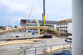 Látványos szakaszába ért a kézdivásárhelyi uszoda építése