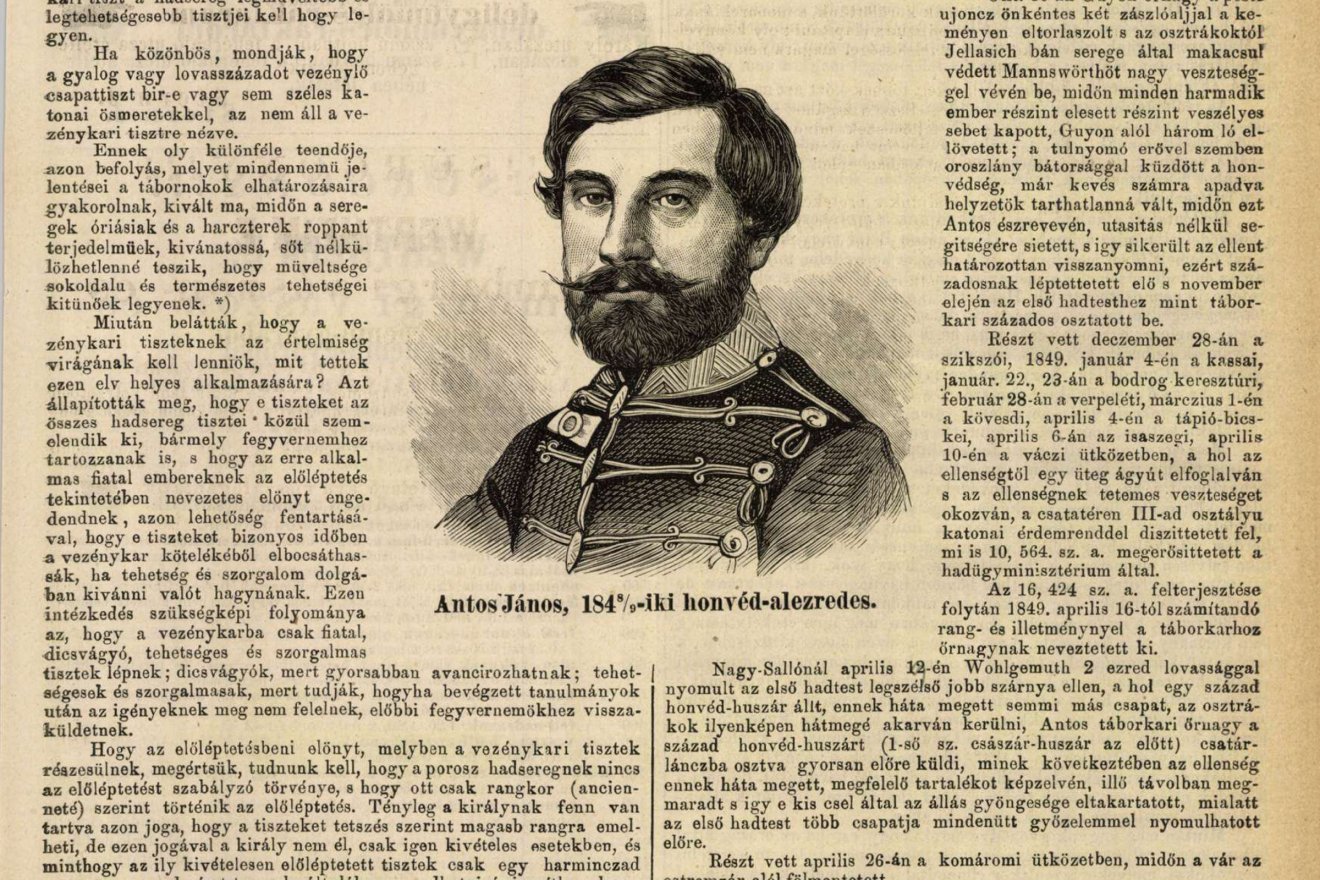 Barabás Miklós kőnyomata alapján készült rajz A Honvéd című lapban •  Fotó: A Honvéd (1871)