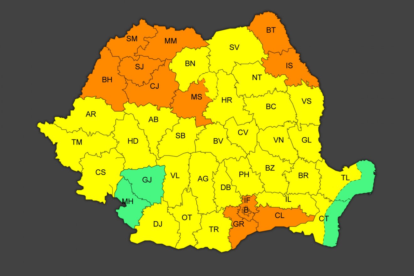 Sárga és narancssárga hőségriasztás Székelyföldön •  Fotó: Országos Meteorológiai Szolgálat