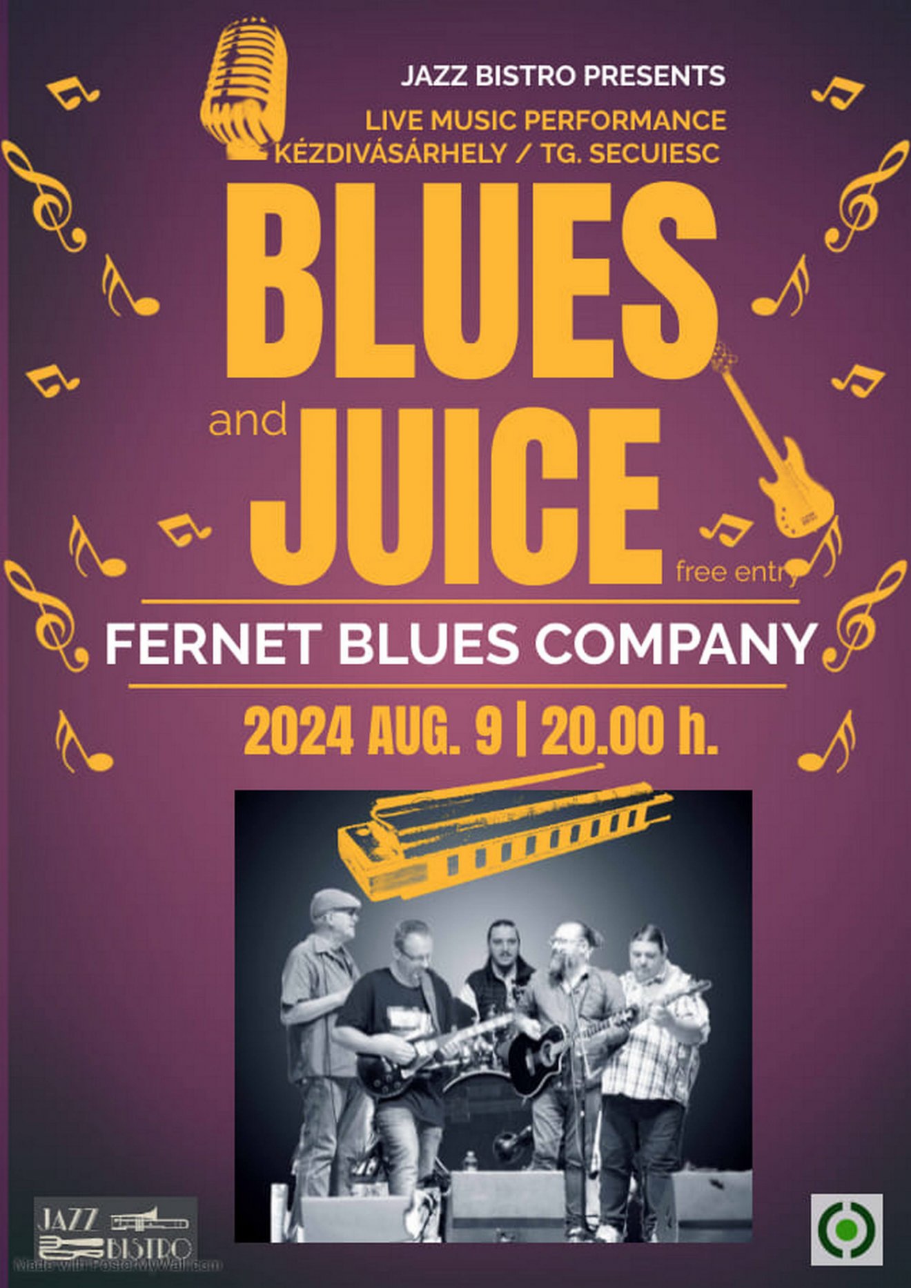 A Fernet Blues Company augusztus 9-én lép fel Kézdivásárhelyen •  Fotó: Jazz Bisztró